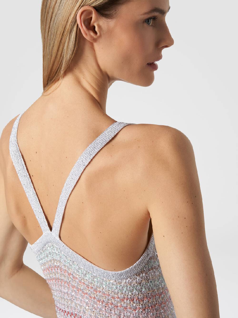 Missoni Abito lungo in maglia zig zag con trama effetto uncinetto In Vendita