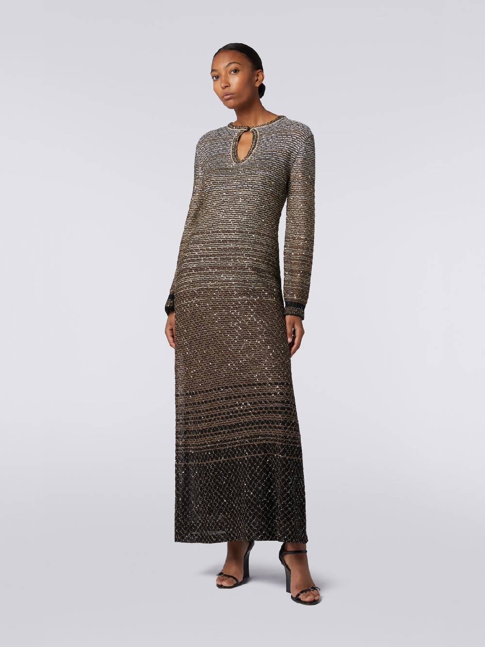 Missoni Abito lungo in maglia dégradé con paillettes Offerte