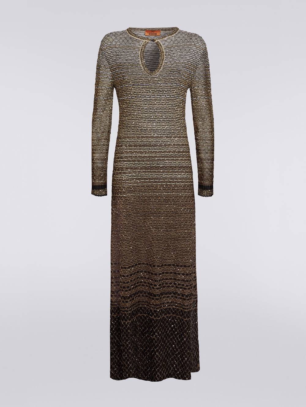 Missoni Abito lungo in maglia dégradé con paillettes Offerte