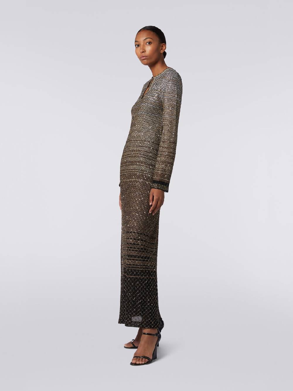 Missoni Abito lungo in maglia dégradé con paillettes Offerte