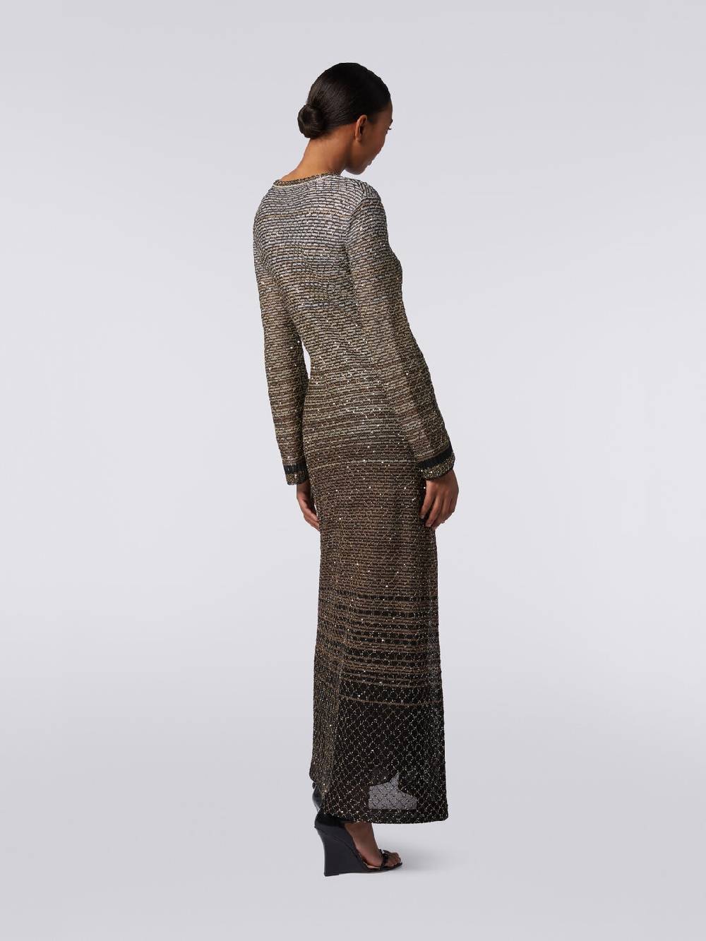 Missoni Abito lungo in maglia dégradé con paillettes Offerte
