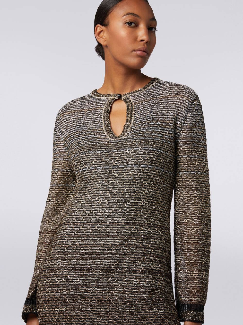 Missoni Abito lungo in maglia dégradé con paillettes Offerte