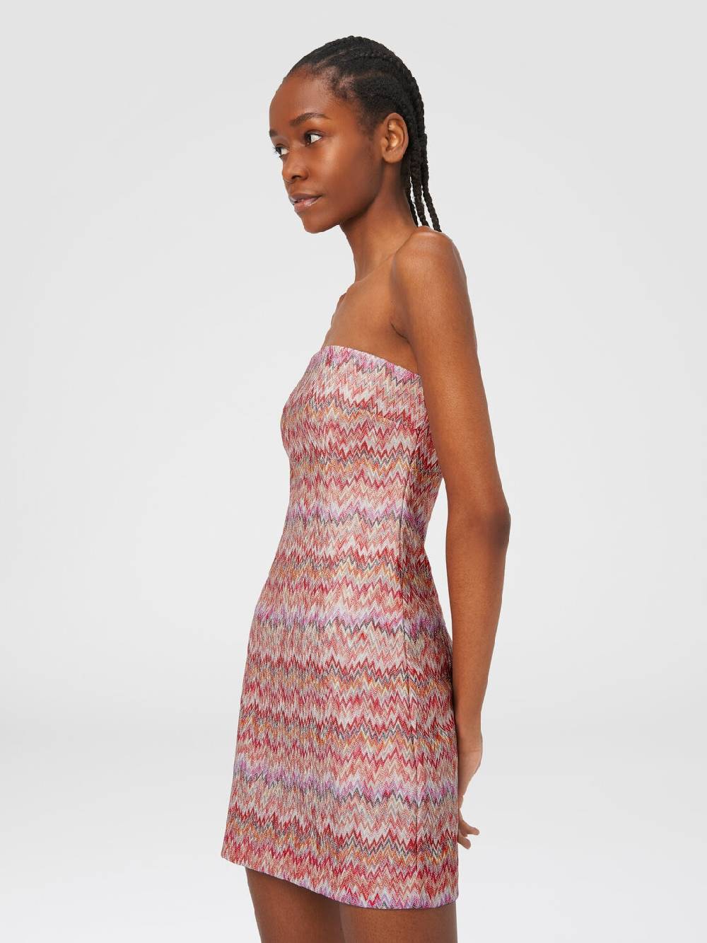 Missoni Mini-abito in viscosa lamé chevron Vendita Calda