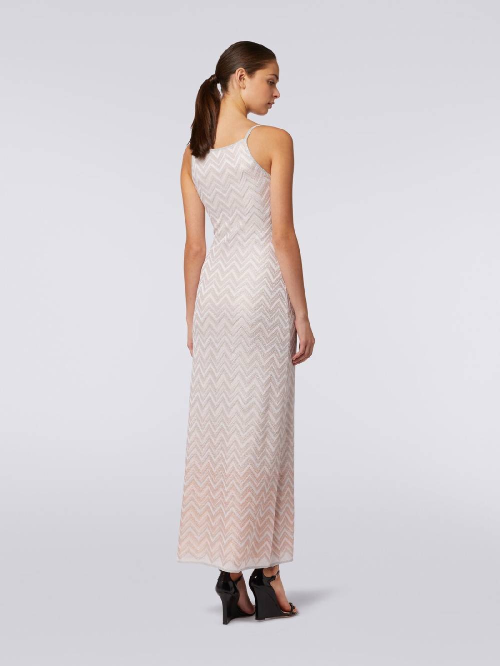 Missoni Abito lungo senza maniche in viscosa lamé zig zag Saldi Di Fabbrica