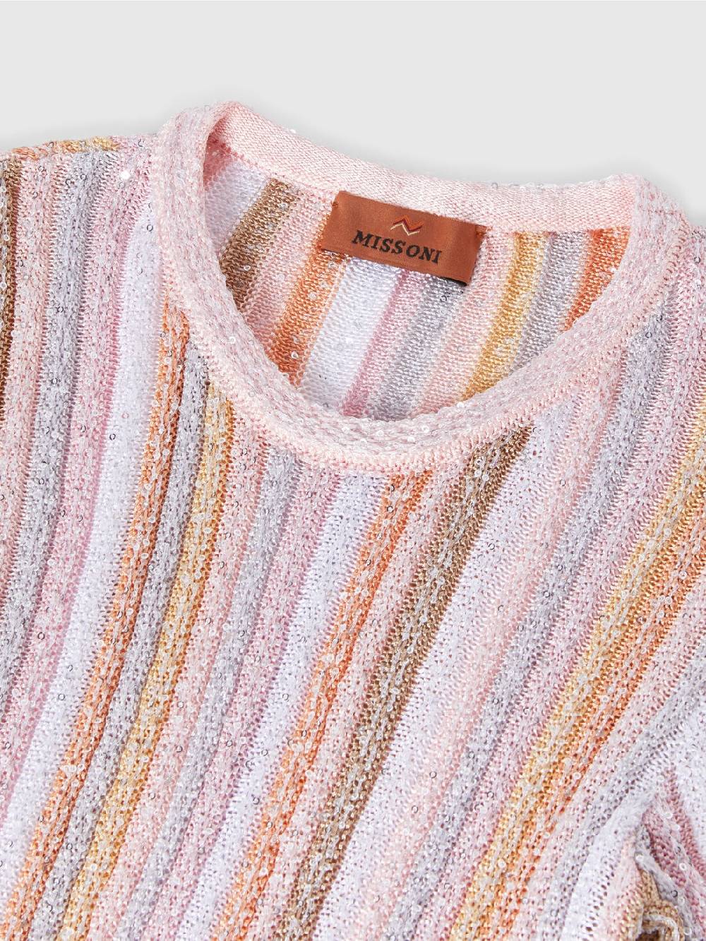 Missoni Abito a maniche corte in maglia di viscosa plissée Nuova