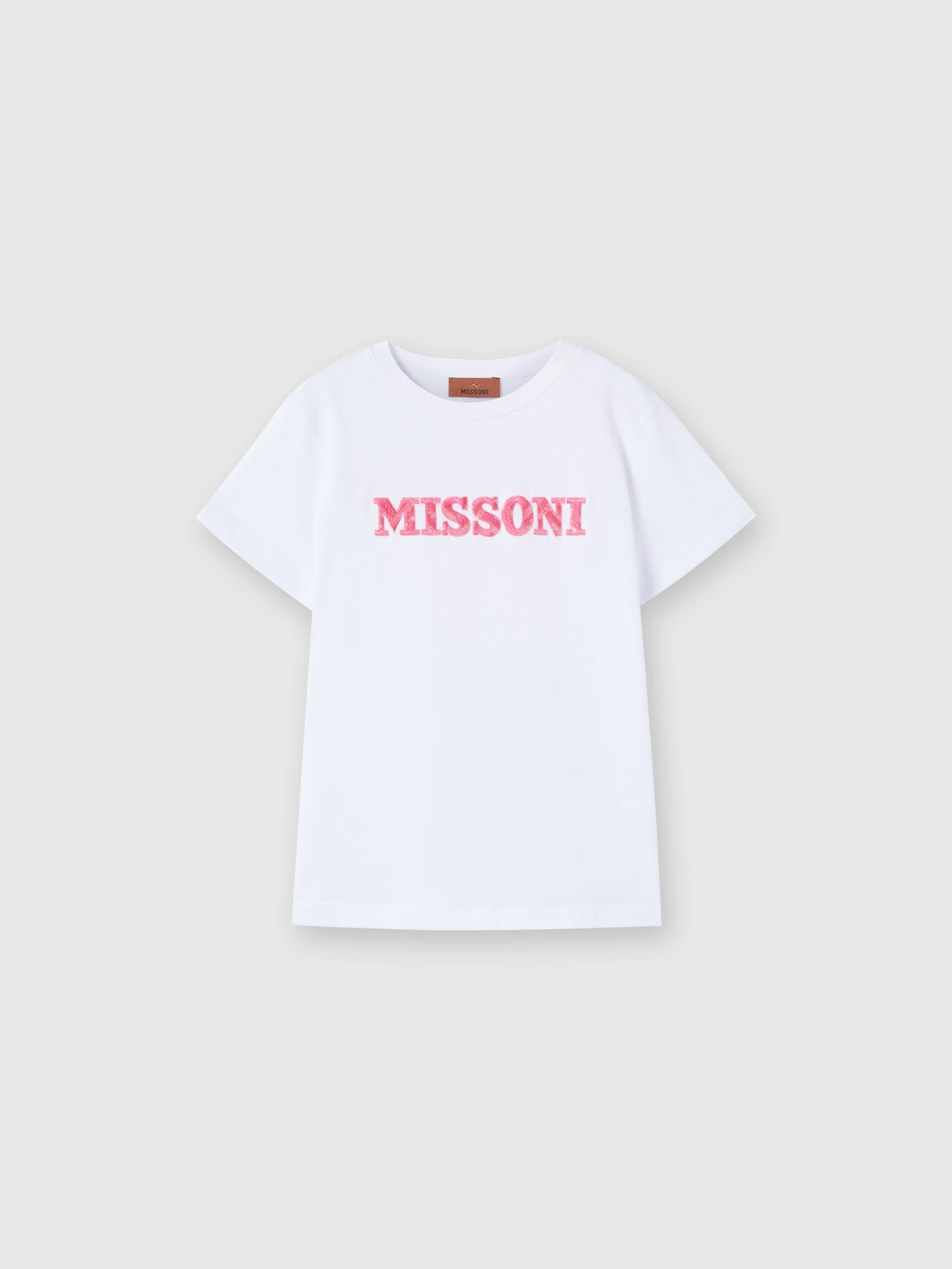 Missoni T-shirt a maniche corte in cotone con scritta logo In Linea