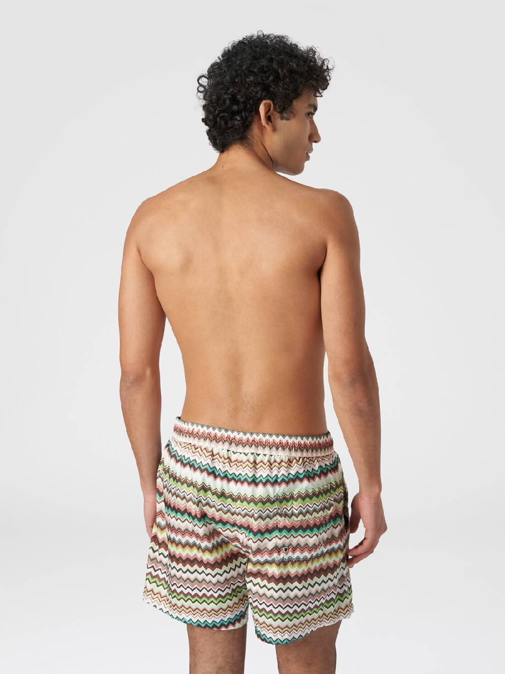 Missoni Boxer mare in nylon stampa zig zag Promozione
