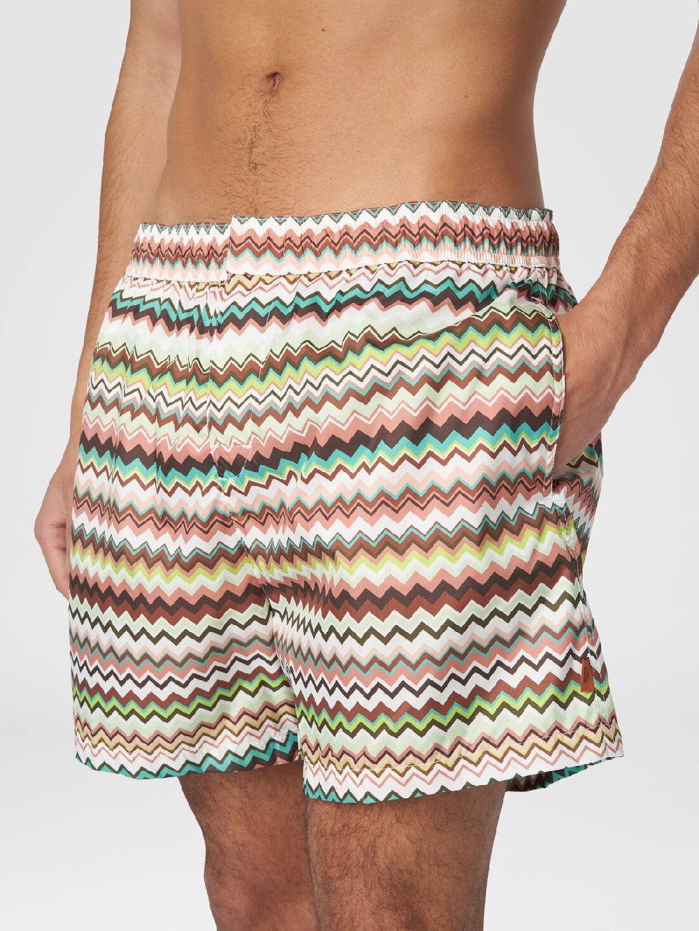Missoni Boxer mare in nylon stampa zig zag Promozione