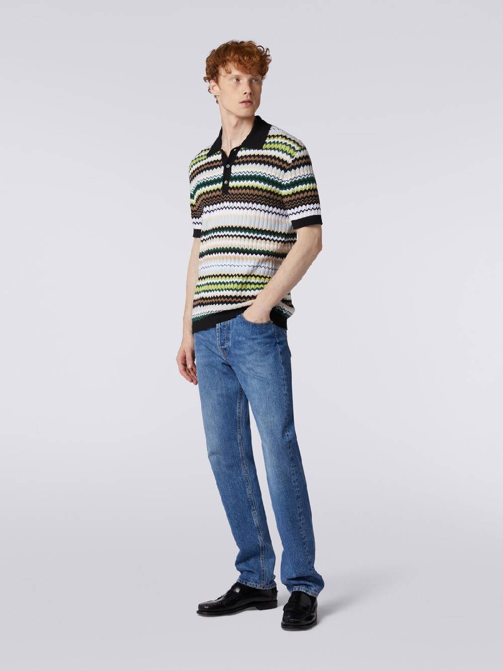Missoni Cinque tasche in denim con inserto zig zag Spedizione Gratuita