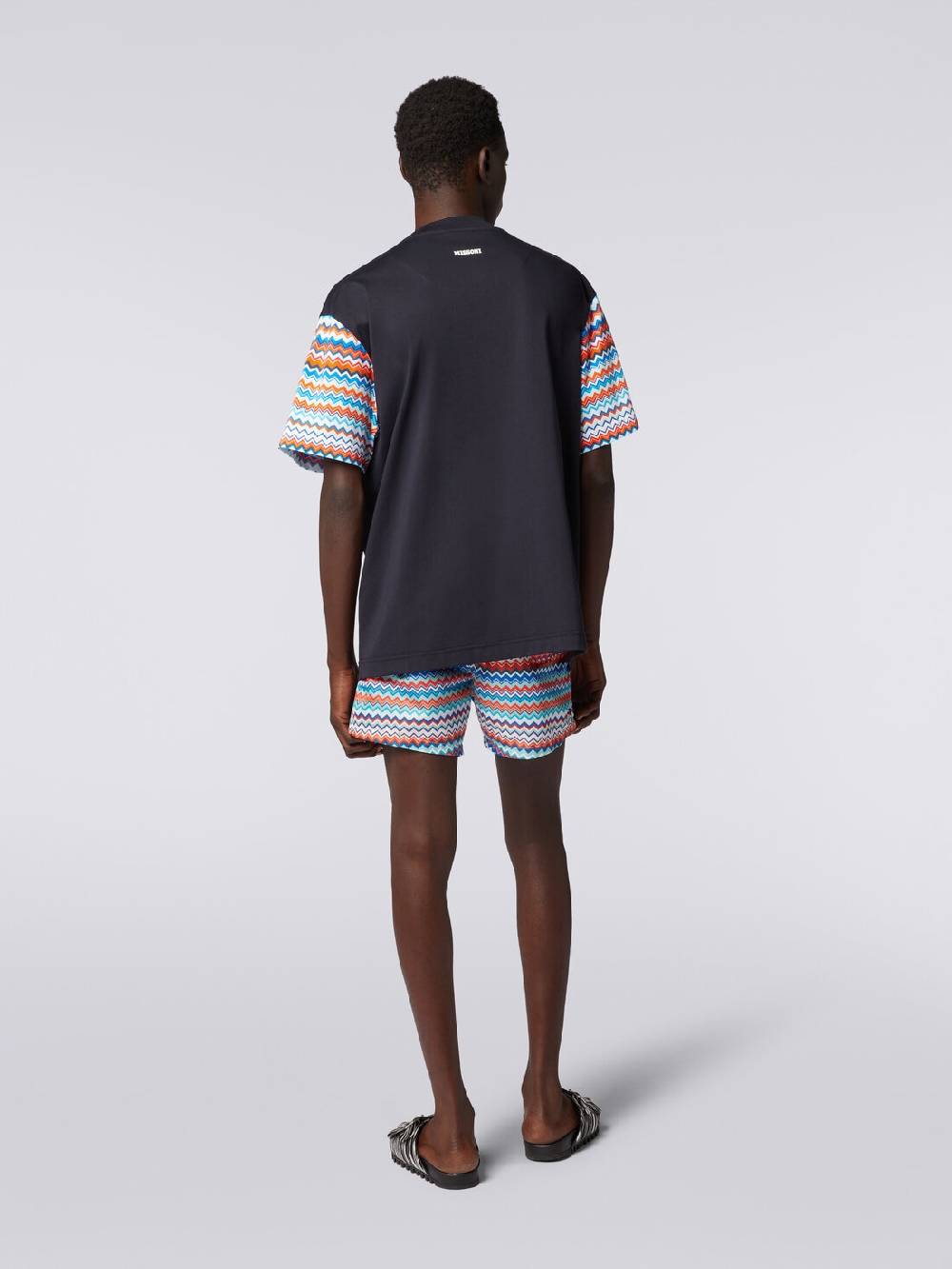 Missoni T-shirt oversize in cotone con inserti zig zag Pezzi Unici