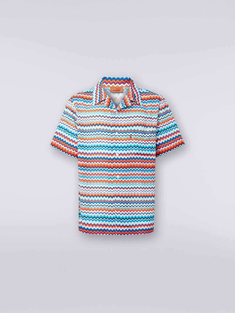 Missoni Camicia a maniche corte modello bowling in viscosa zig zag Qualità Garantita