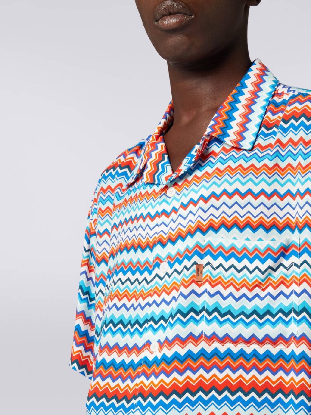 Missoni Camicia a maniche corte modello bowling in viscosa zig zag Qualità Garantita
