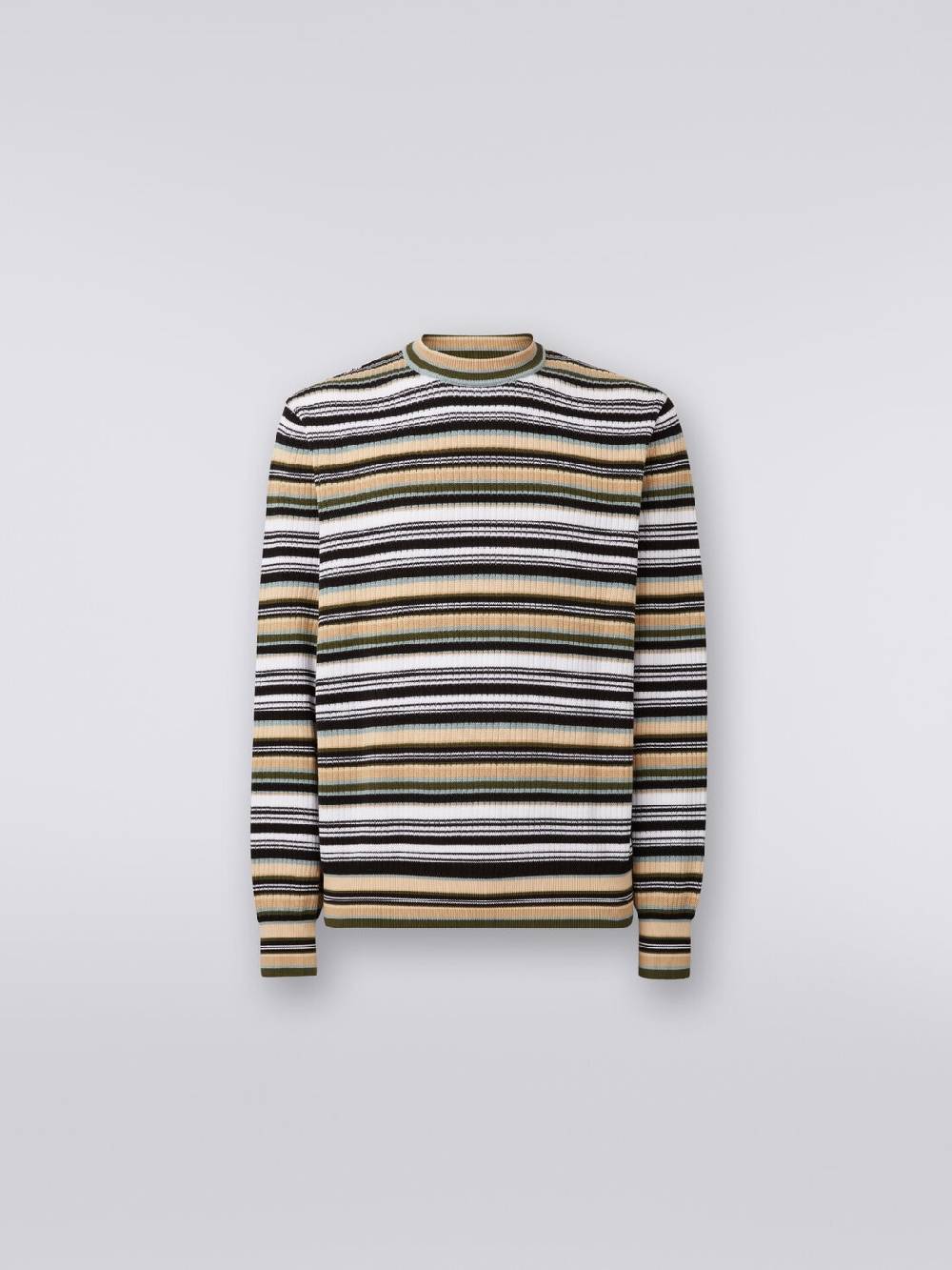 Missoni Pullover girocollo in cotone a righe Consegna Veloce