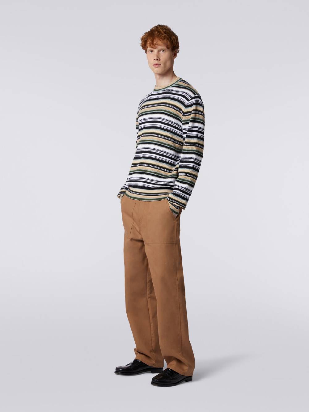 Missoni Pullover girocollo in cotone a righe Consegna Veloce