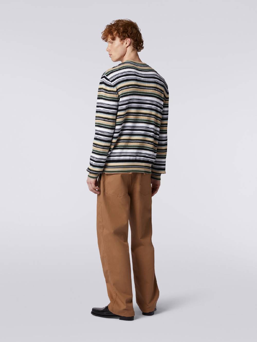 Missoni Pullover girocollo in cotone a righe Consegna Veloce