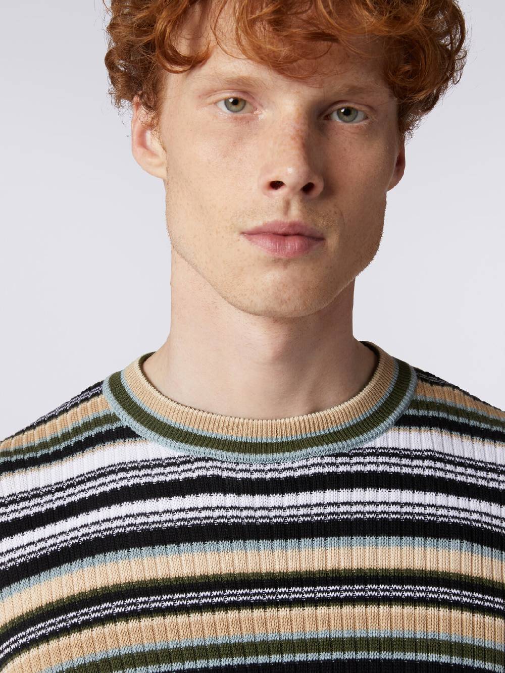 Missoni Pullover girocollo in cotone a righe Consegna Veloce