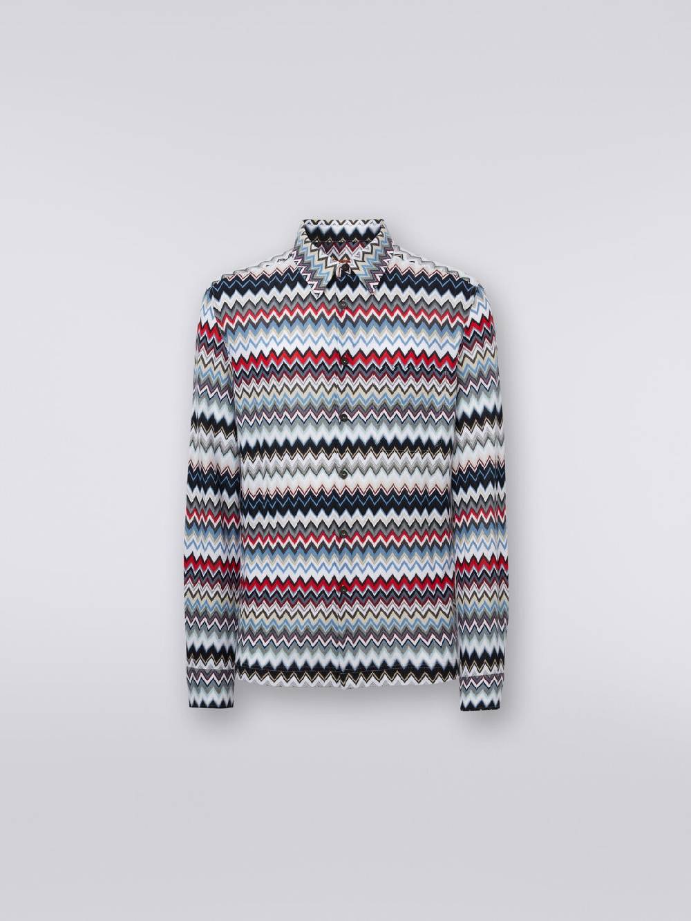 Missoni Camicia a maniche lunghe in cotone zig zag Promozione Limitata