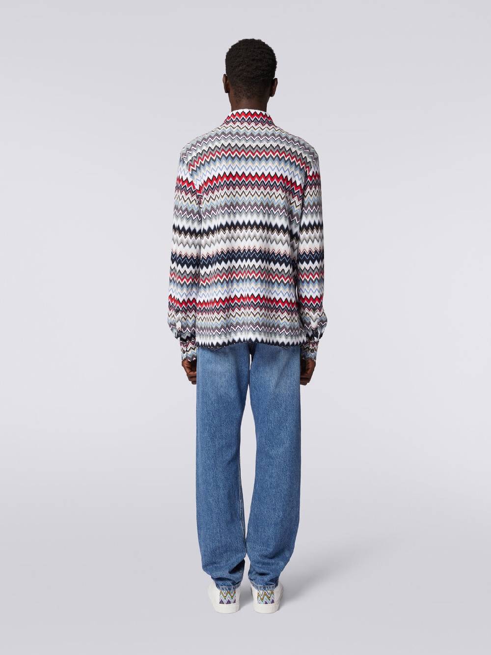 Missoni Camicia a maniche lunghe in cotone zig zag Promozione Limitata