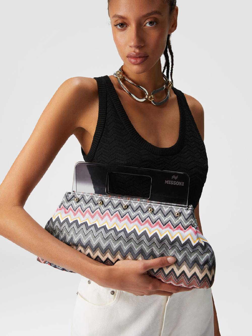 Missoni Pouch in misto cotone Prezzo Ridotto
