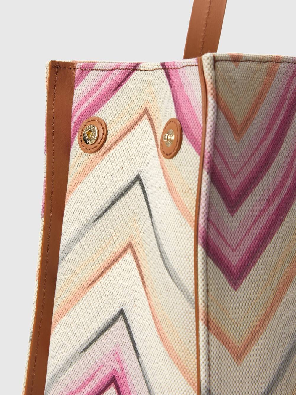 Missoni Tote bag in misto cotone con motivo chevron Spedizione gratuita