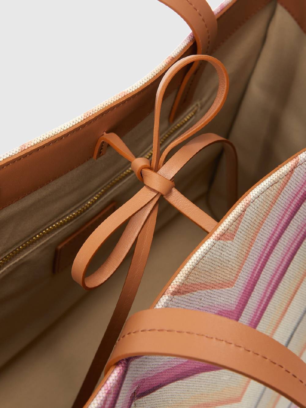 Missoni Tote bag in misto cotone con motivo chevron Spedizione gratuita