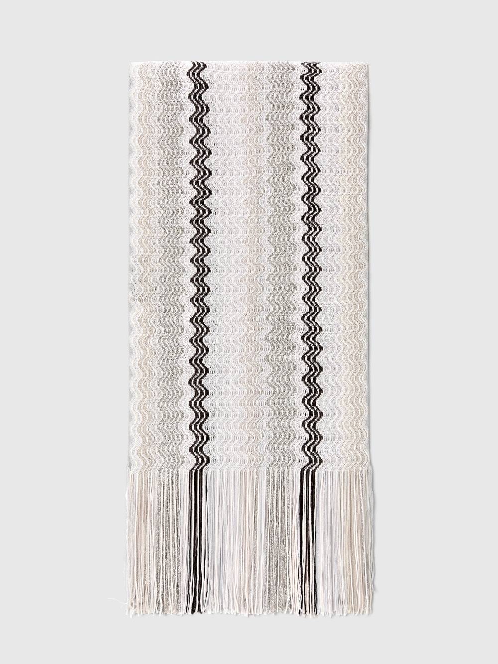 Missoni Sciarpa in misto viscosa con motivo a onde e frange Online