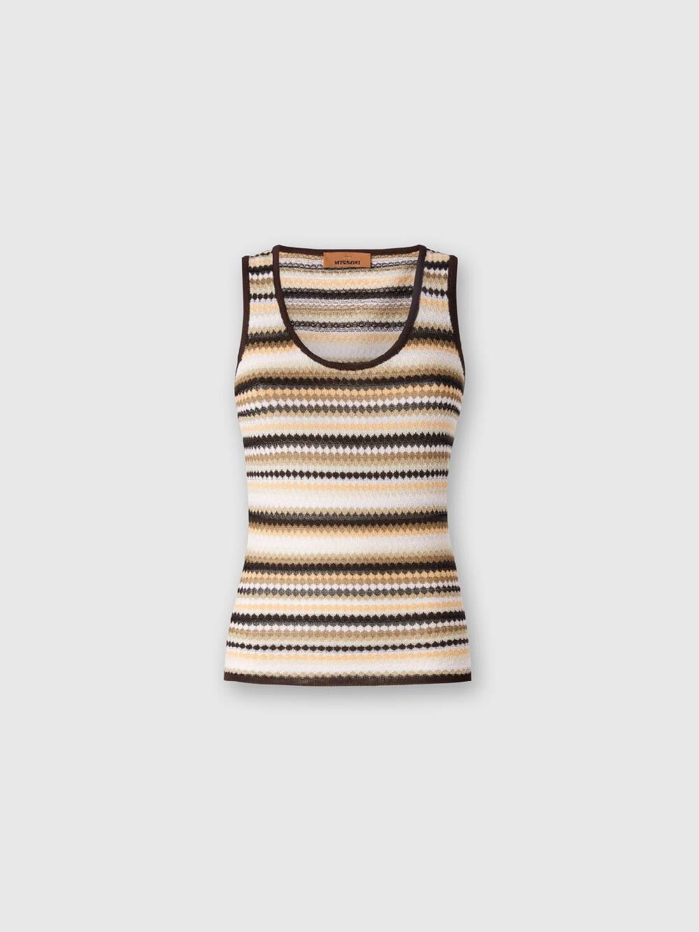 Missoni Canottiera rigata in cotone e viscosa Saldi