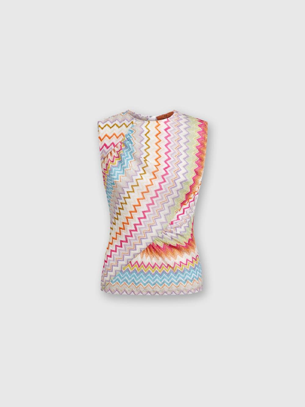 Missoni Top in viscosa zig zag lamé con arricciature Offerte