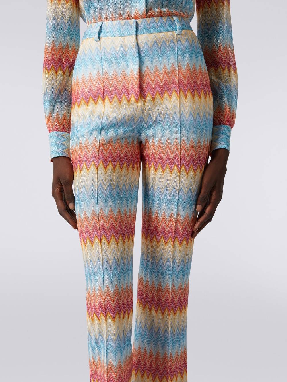 Missoni Pantaloni capri in viscosa chevron Vendita Economica