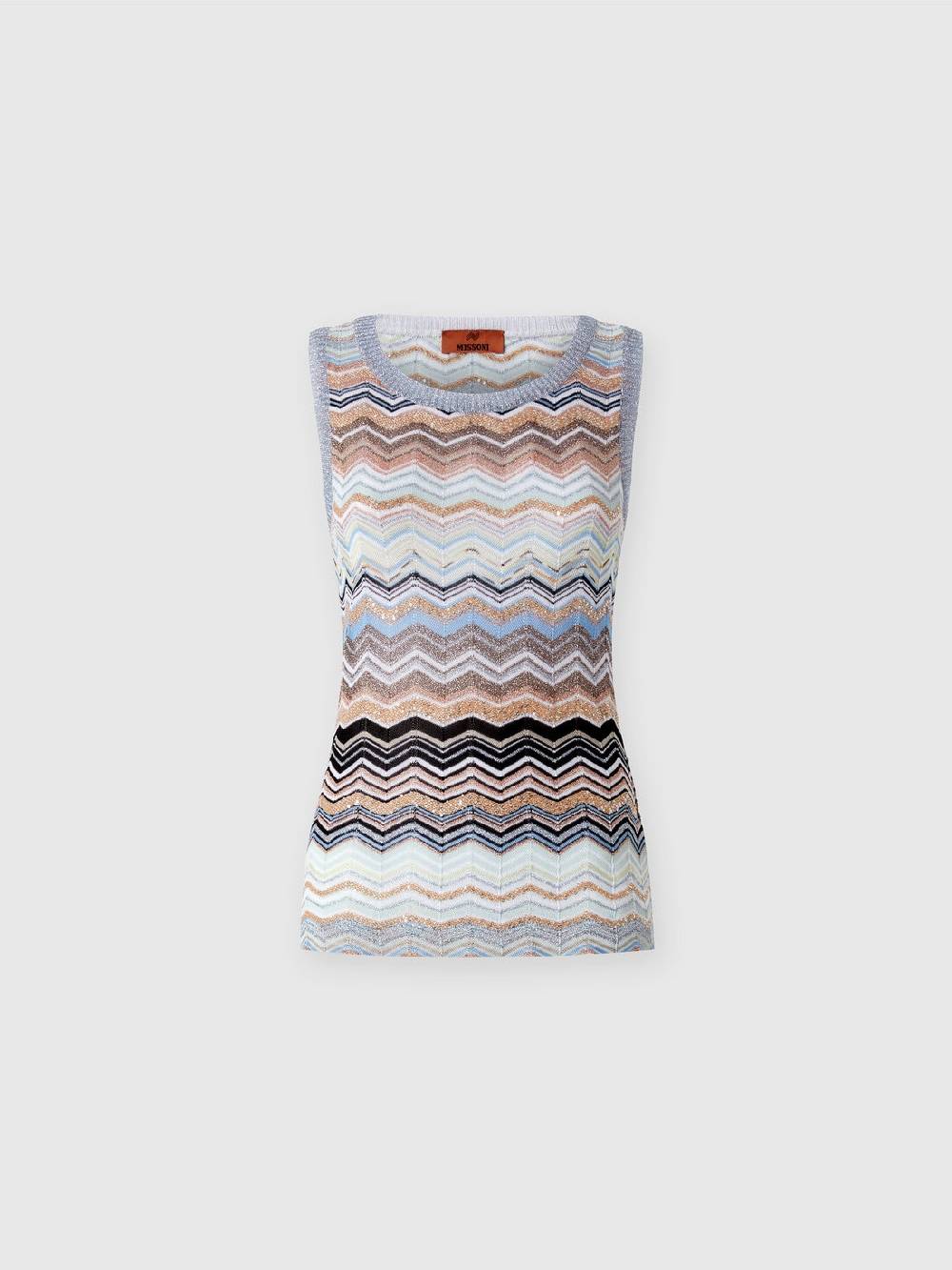 Missoni Top in maglia chevron lamé con paillettes Saldi Di Fabbrica