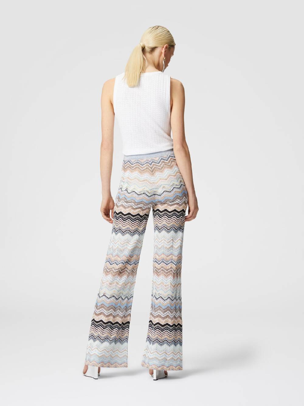Missoni Pantaloni in maglia chevron lamé con paillettes I Più Venduti