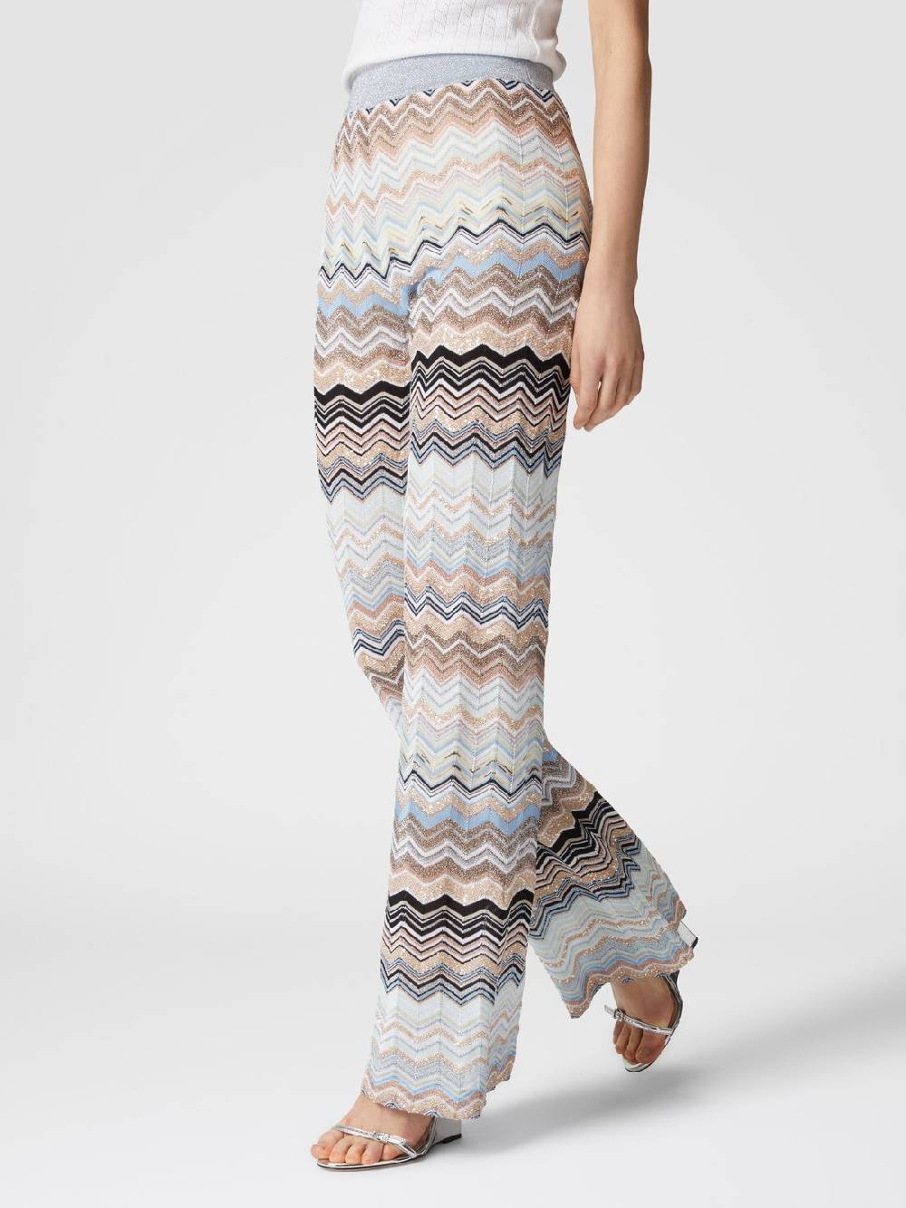 Missoni Pantaloni in maglia chevron lamé con paillettes I Più Venduti