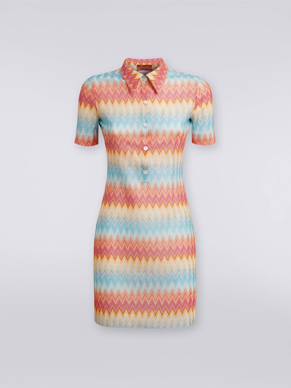 Missoni Mini-abito modello polo in viscosa zig zag Negozio