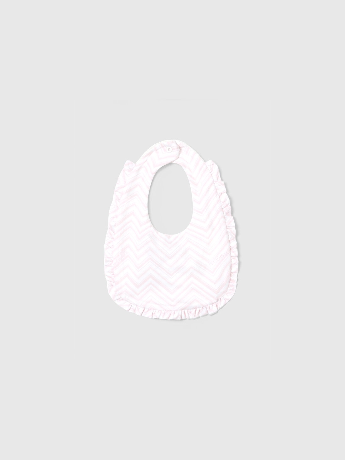 Missoni Set tre pezzi con tutina, zuccotto e bavaglino in cotone con inserti zig zag Nuova