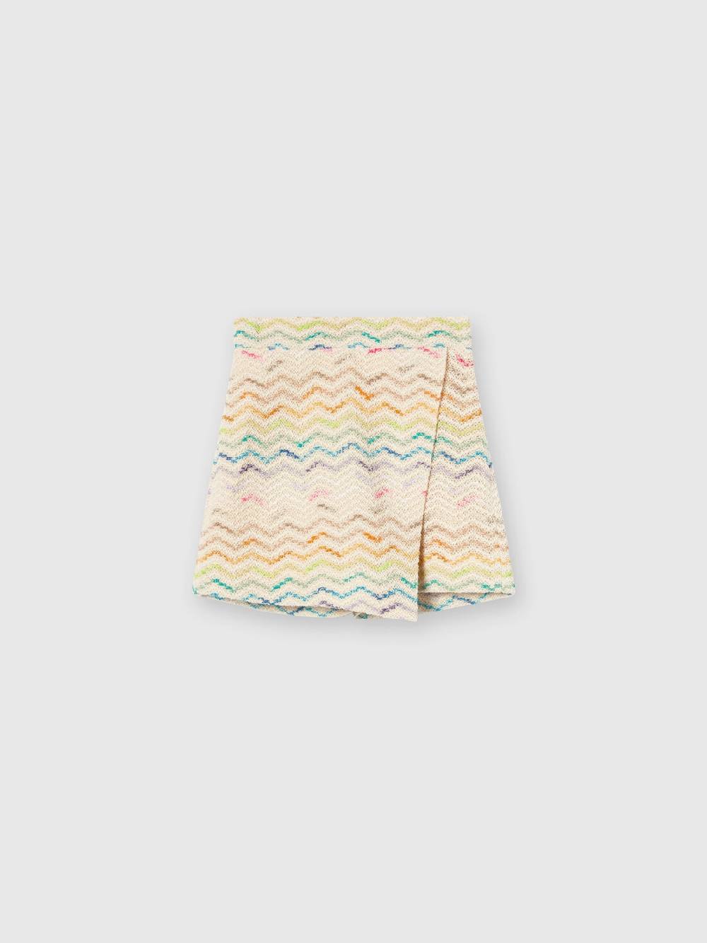 Missoni Gonna a portafoglio in misto cotone zig zag Italy