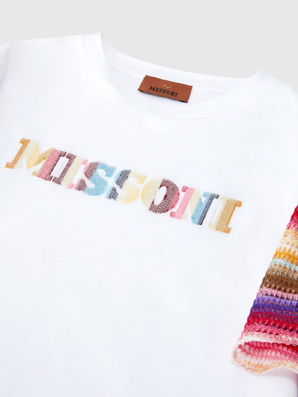 Missoni Abito a maniche corte in jersey di cotone con scritta logo Nuovo