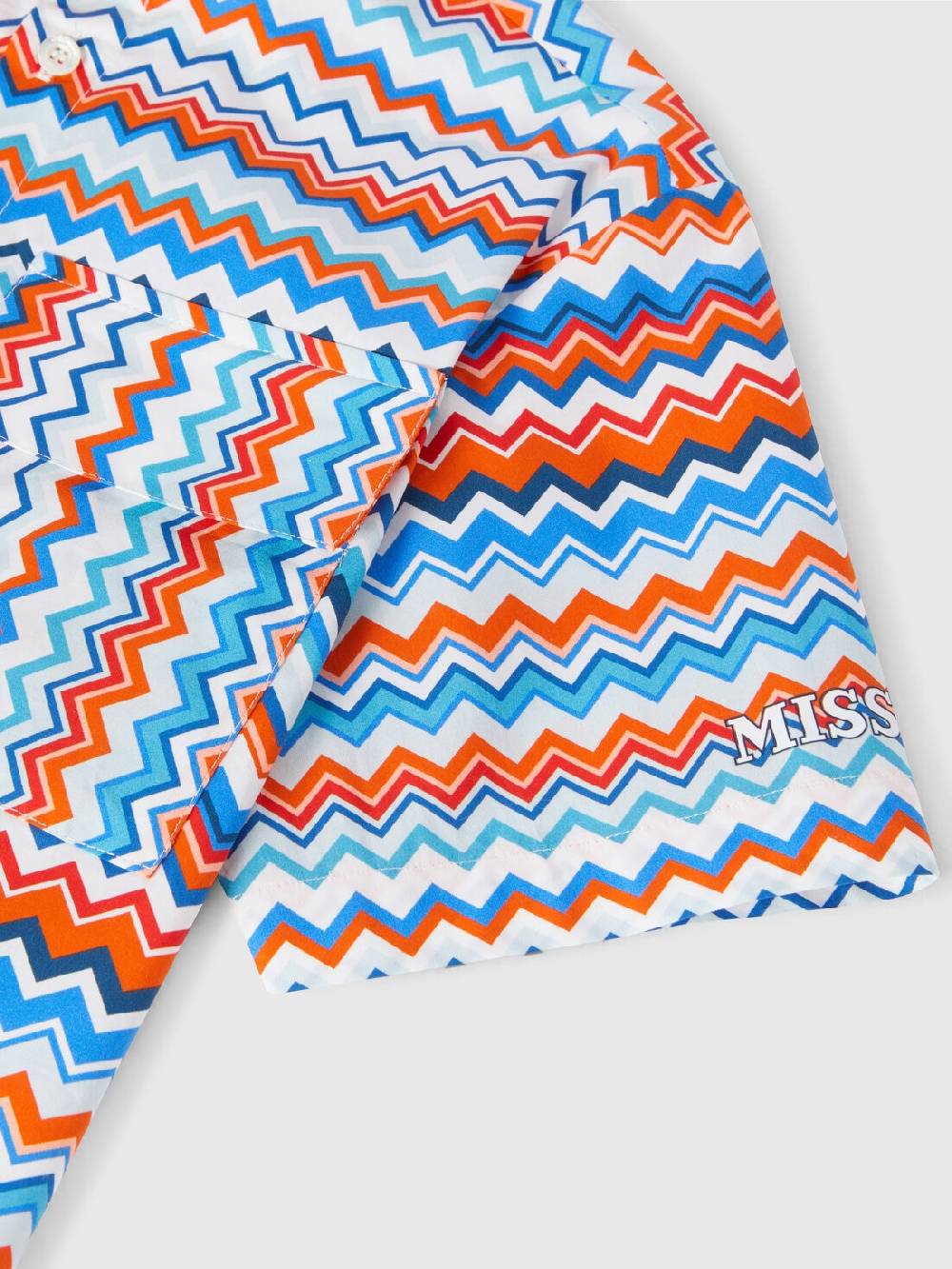 Missoni Camicia a maniche corte in cotone zig zag Pezzi Unici