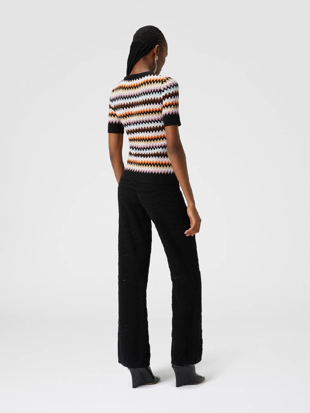Missoni Pullover girocollo a maniche corte in lana zig zag Convenienza