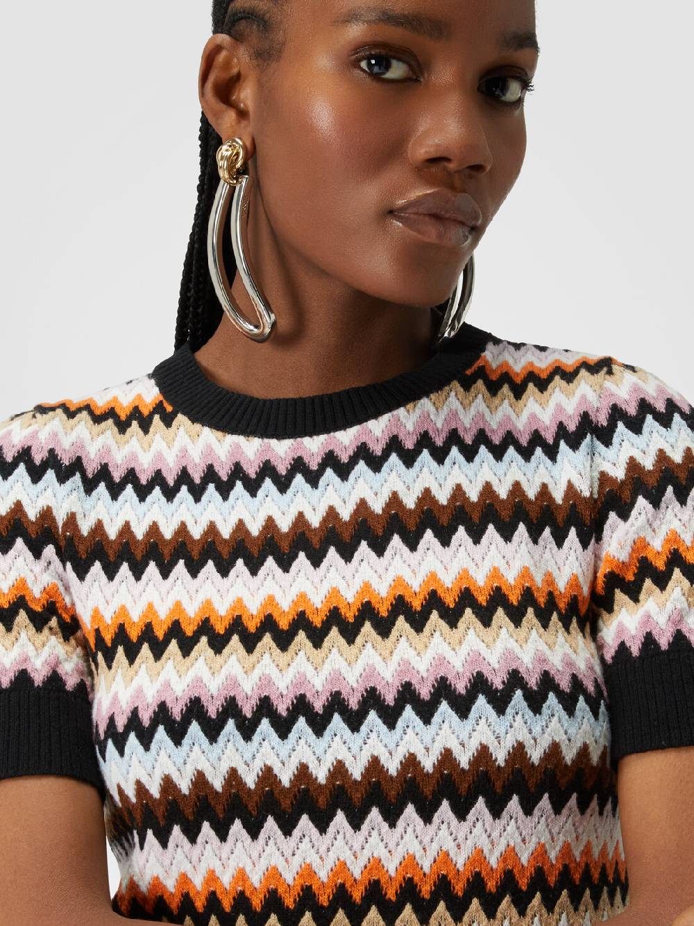 Missoni Pullover girocollo a maniche corte in lana zig zag Convenienza