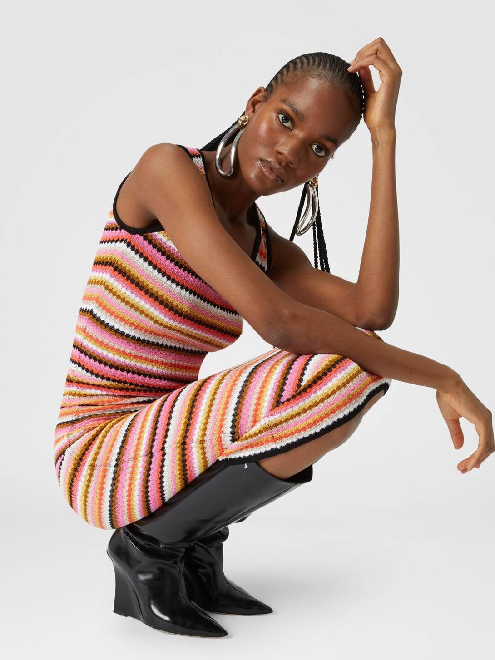 Missoni Gonna midi in cotone e viscosa zig zag Novità