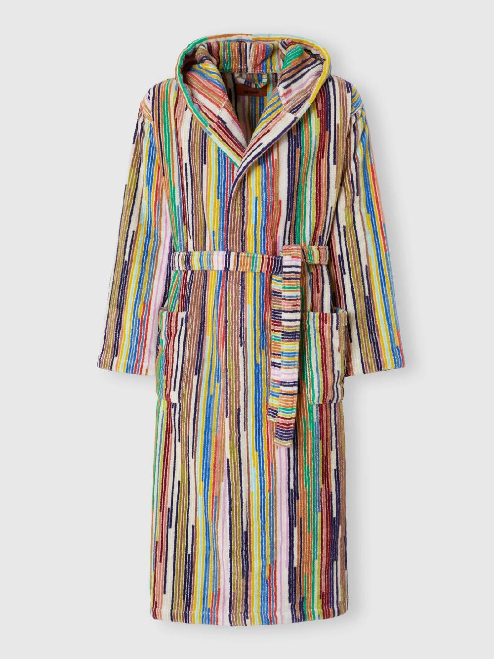 Missoni Accappatoio Melody in spugna di cotone a righe verticali Presa