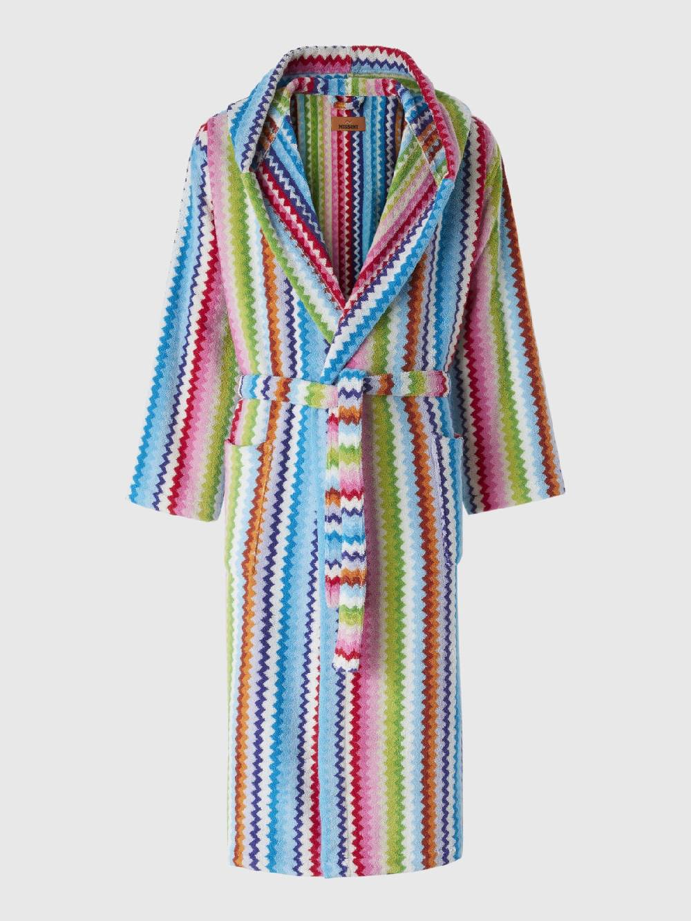 Missoni Accappatoio Riverbero in spugna di cotone zig zag Fino al 50% di sconto