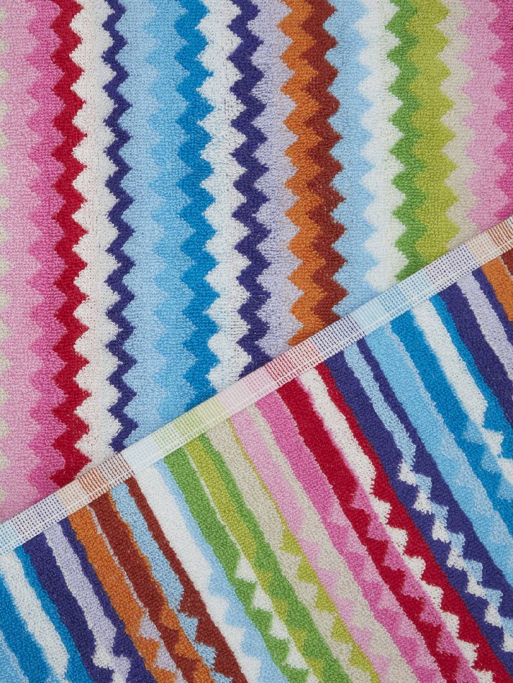 Missoni Set 3 pezzi di asciugamani da bagno Riverbero in spugna di cotone zig zag Offerta speciale della fabbrica