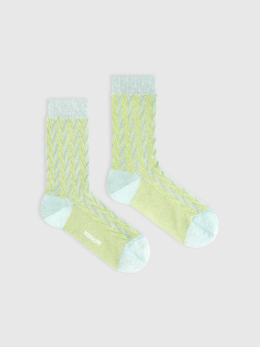 Missoni Calze in cotone e nylon chevron Vendita Economica