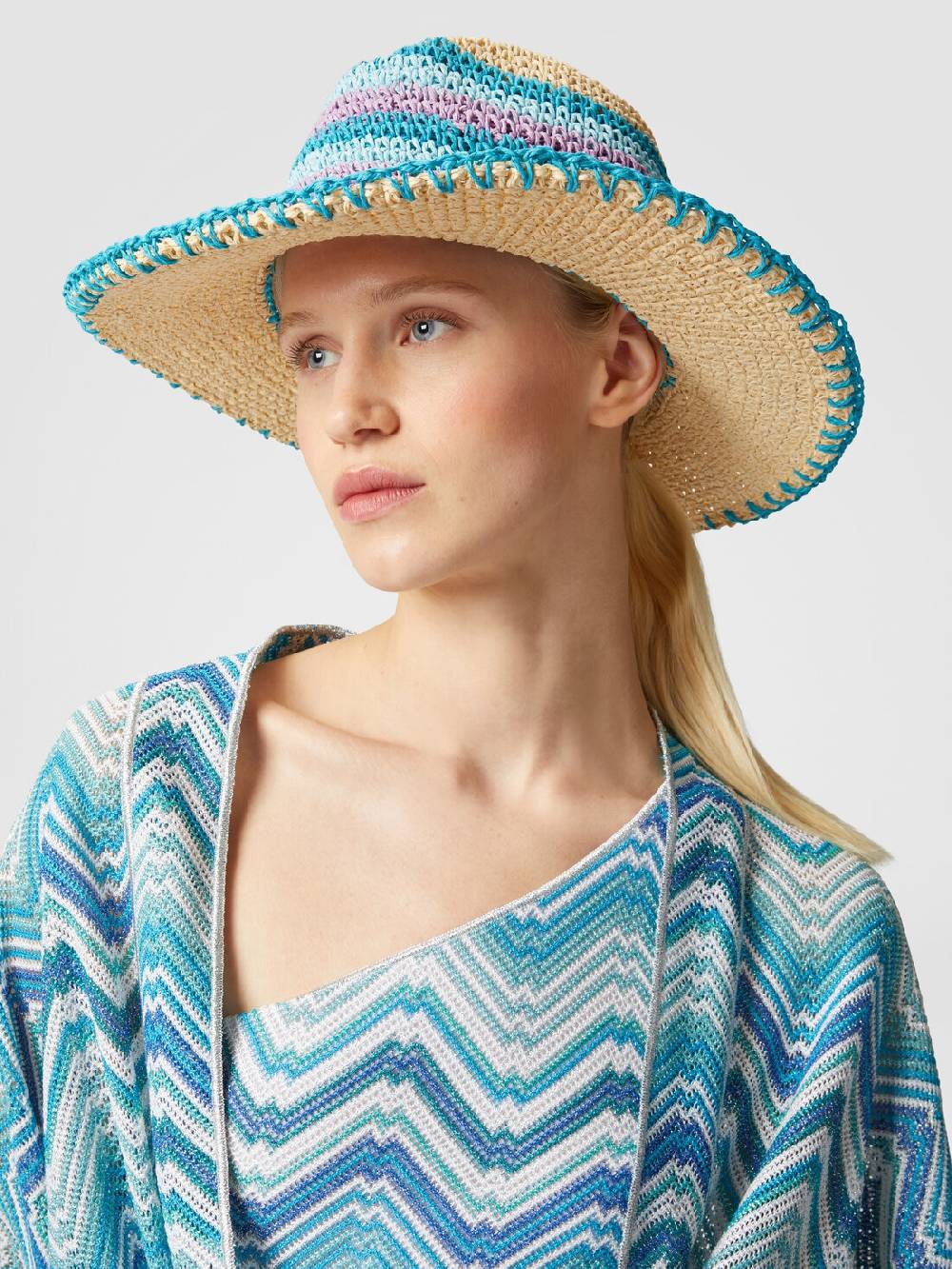 Missoni Cappello in nylon con lavorazione a uncinetto Nuova