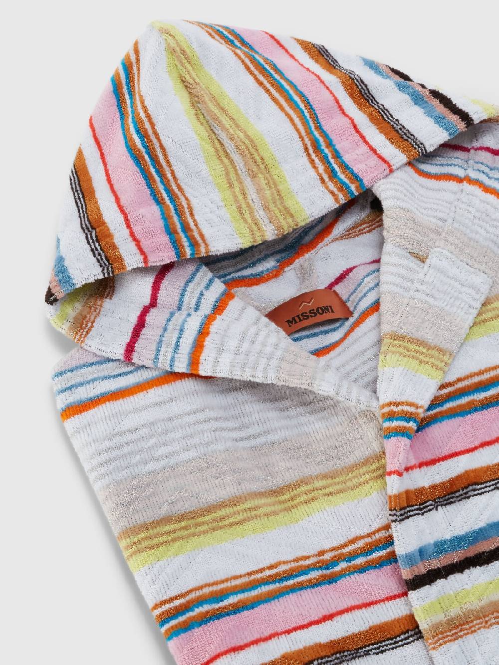 Missoni Accappatoio corto Moonshadow in spugna di cotone con lurex Sconti questo mese