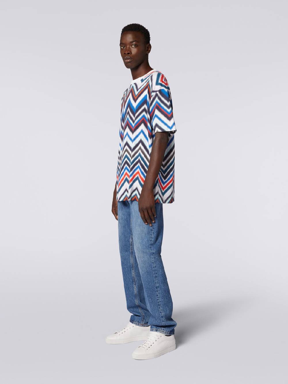 Missoni T-shirt oversize in cotone zig zag Vendita