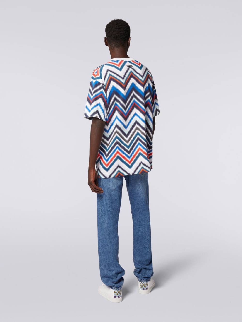 Missoni T-shirt oversize in cotone zig zag Vendita