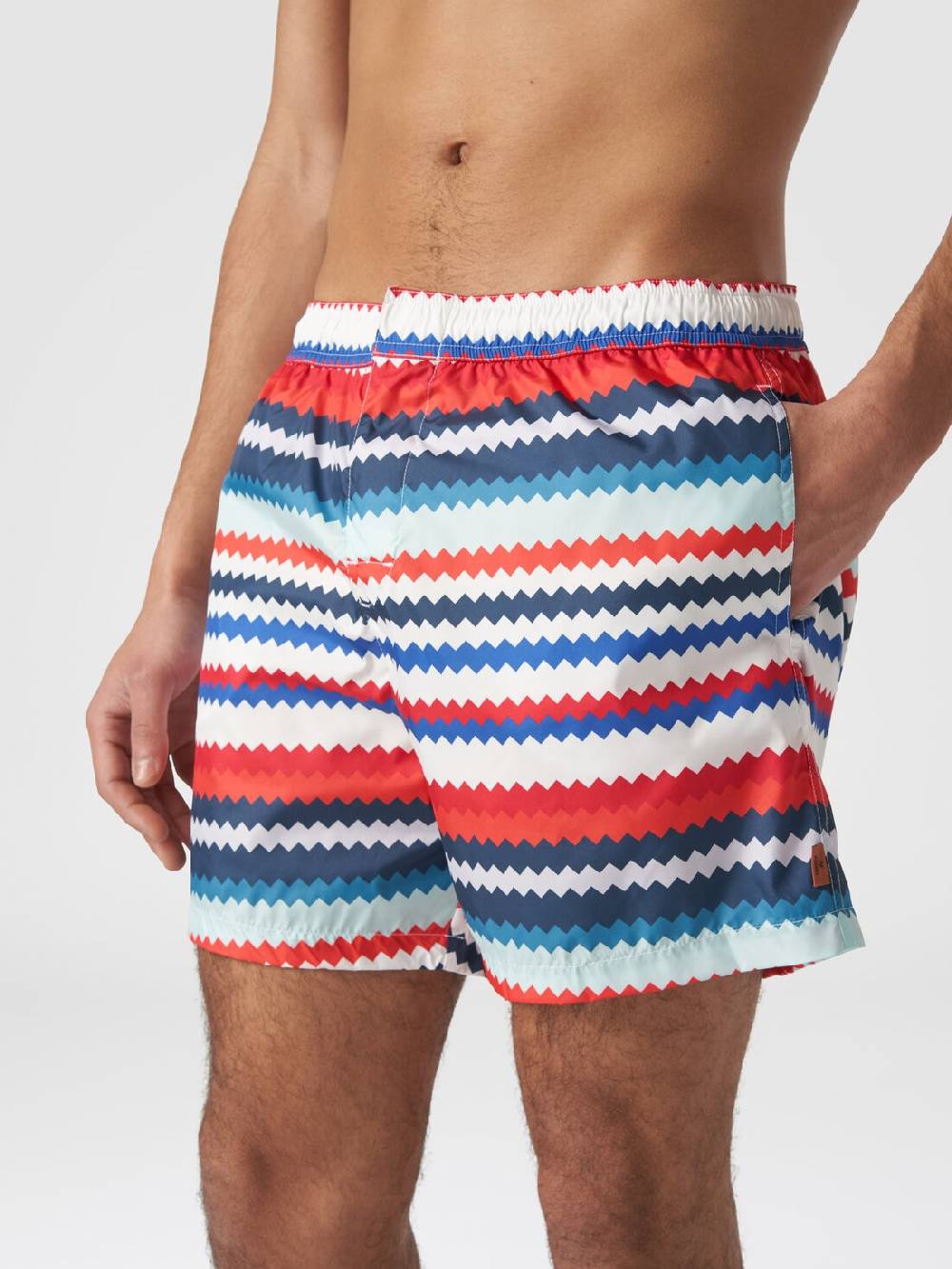 Missoni Boxer mare in nylon stampa micro zig zag Spedizione Gratuita