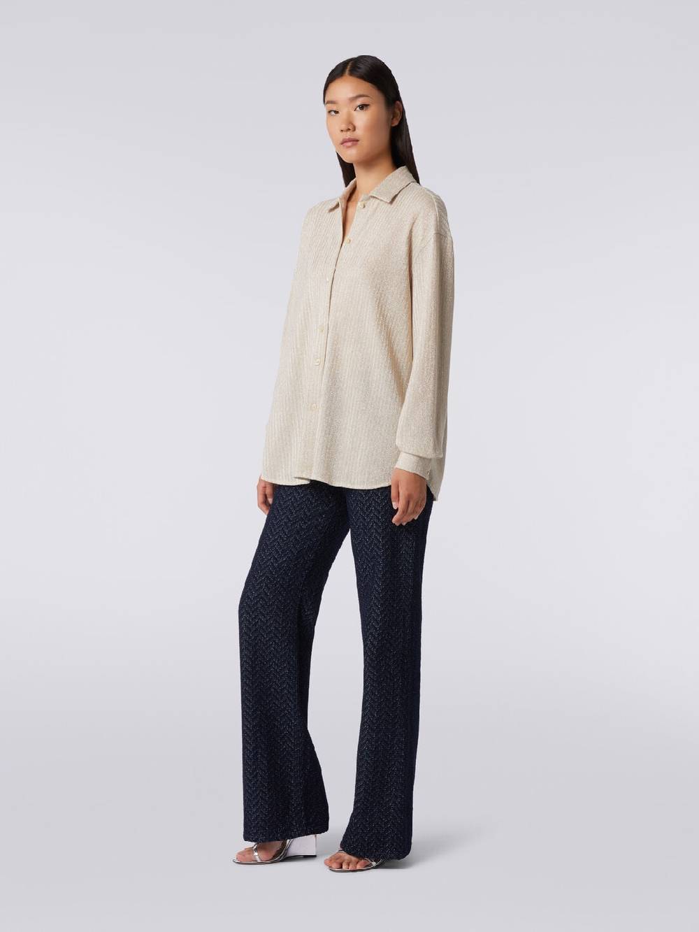 Missoni Camicia oversize in cotone e viscosa lamé Qualità Garantita